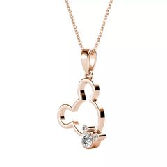 HERGLOW, DÂY CHUYỀN, BẠC 925, PHỦ VÀNG HỒNG, MẶT HÌNH CHUỘT MICKEY