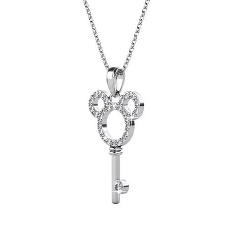 HERGLOW, DÂY CHUYỀN, BẠC 925, HÌNH CHÌA KHOÁ MICKEY