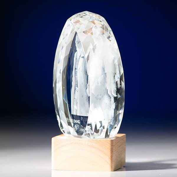 Chân dung 3d khối pha lê giọt nước 3D-GN