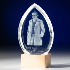 Chân dung 3d khối pha lê giọt nước 3D-GN