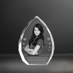 Chân dung 3d khối pha lê giọt nước 3D-GN