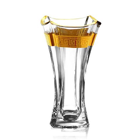 Bình hoa pha lê Bohemia mạ vàng BH018 (có 2 size)