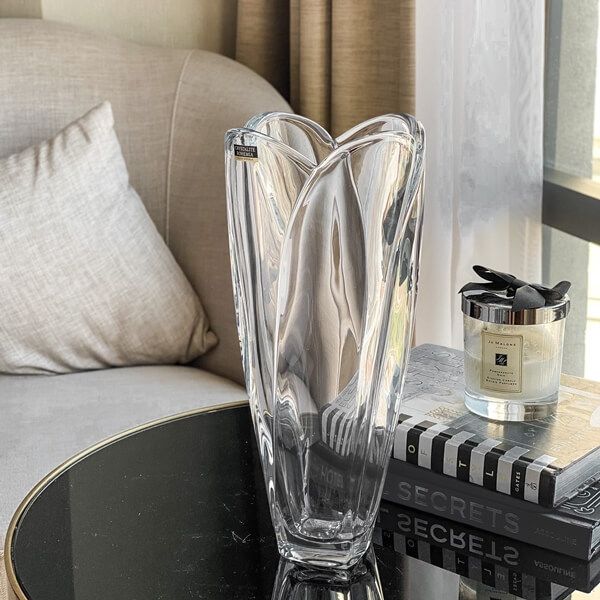 Lọ hoa pha lê Bohemia Tulip BH034 (có 3 size)