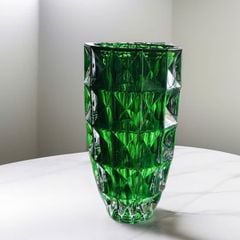 Bình hoa pha lê Bohemia màu - kim cương BH078 28cm (có 4 màu)