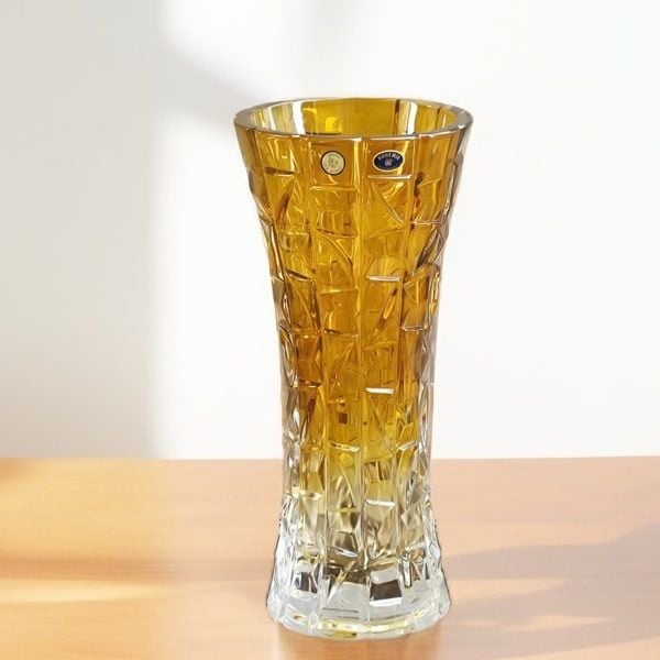 Bình hoa pha lê Bohemia kim cương - BH081 33cm (có 2 màu)