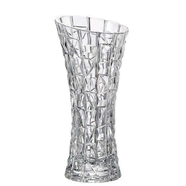 Bình hoa pha lê Bohemia kim cương - BH081 33cm (có 2 màu)