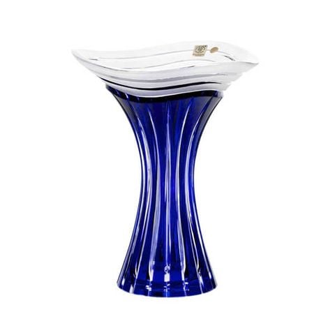 Bình hoa pha lê Caesar Nadia blue BH098-25cm