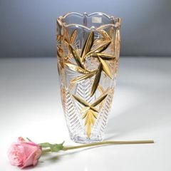 Bình hoa Bohemia - Swirl mạ vàng BH107