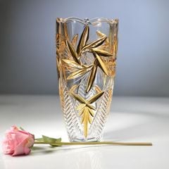 Bình hoa Bohemia - Swirl mạ vàng BH107