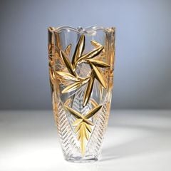 Bình hoa Bohemia - Swirl mạ vàng BH107