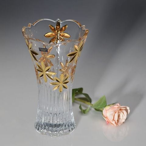 Bình hoa Bohemia mạ vàng - Swirl BH111 (có 2 size)
