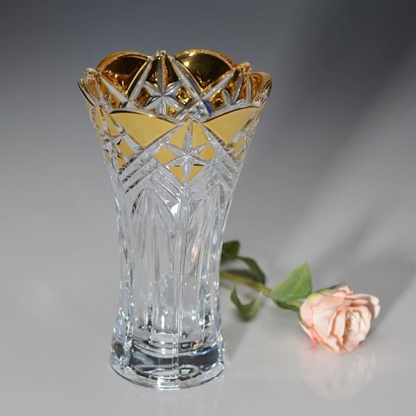 Bình hoa Bohemia - Tulip Alex mạ vàng BH112 (có 2 size)