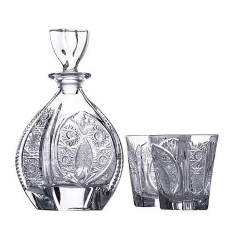 Set Bình đựng rượu pha lê Bohemia Handmade BR004
