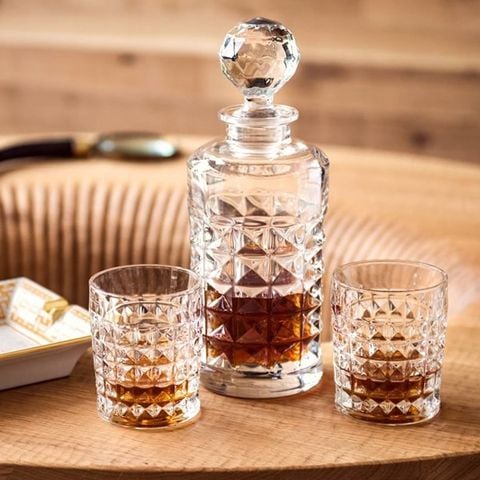 Set Bình đựng rượu pha lê Bohemia Diamond BR020