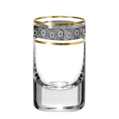 Bộ 6 ly shot Bohemia Crystal mạ bạc LA007-45ml