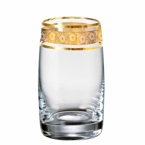 Bộ 6 ly Bohemia mạ vàng LA008 250ml-380ml