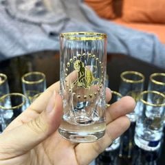 Bộ 12 ly shot Bohemia mạ vàng 12 con giáp LA048-55ml