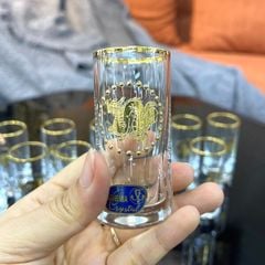 Bộ 12 ly shot Bohemia mạ vàng 12 con giáp LA048-55ml