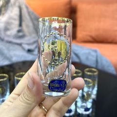 Bộ 12 ly shot Bohemia mạ vàng 12 con giáp LA048-55ml