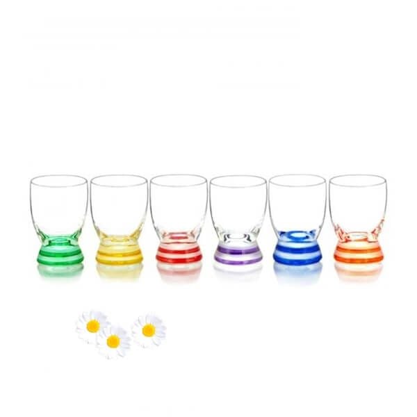 Bộ 6 ly shot Bohemia 6 màu LA074-60ml