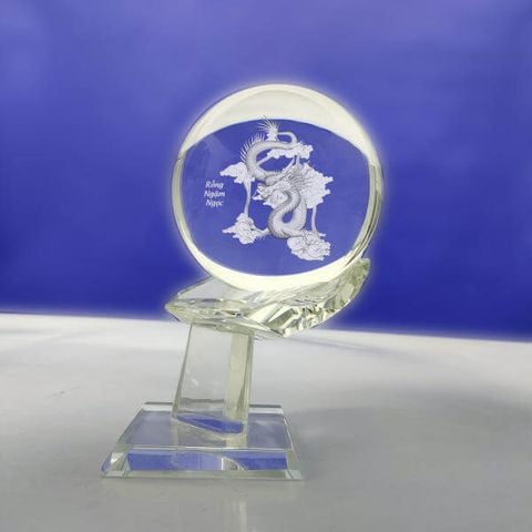 Quả cầu pha lê khắc 3D MC05 - (có 3 size)