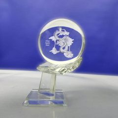 Quả cầu pha lê khắc 3D MC05 - (có 3 size)