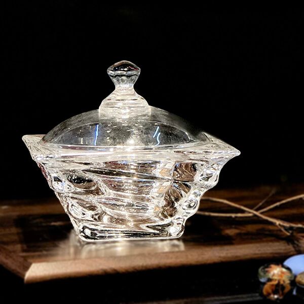 Tô pha lê Crystalite Bohemia sóng có nắp TA015-11.5cm