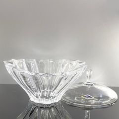 Thố pha lê Bohemia Groo có nắp TA036-22cm