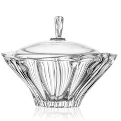 Thố pha lê Bohemia Groo có nắp TA036-22cm