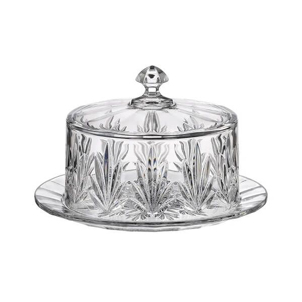 Khay pha lê Bohemia có nắp - Cakes TA047-23cm
