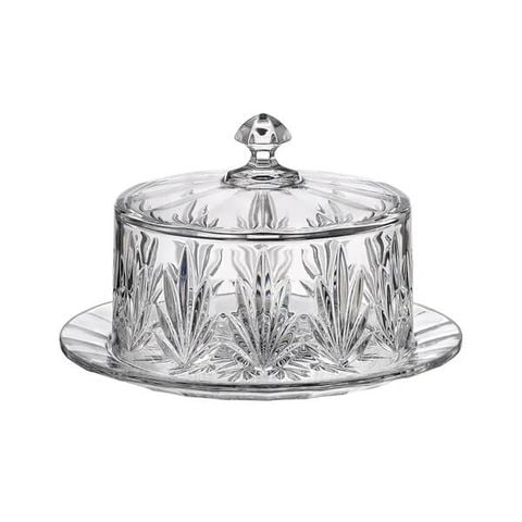 Khay pha lê Bohemia có nắp - Cakes TA047-23cm