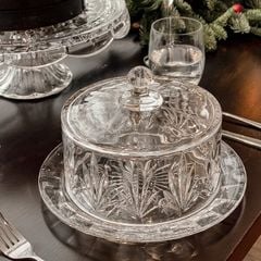 Khay pha lê Bohemia có nắp - Cakes TA047-23cm