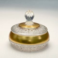 Tô Khay pha lê mạ vàng có nắp Arcade Arianne TA051-16,5cm