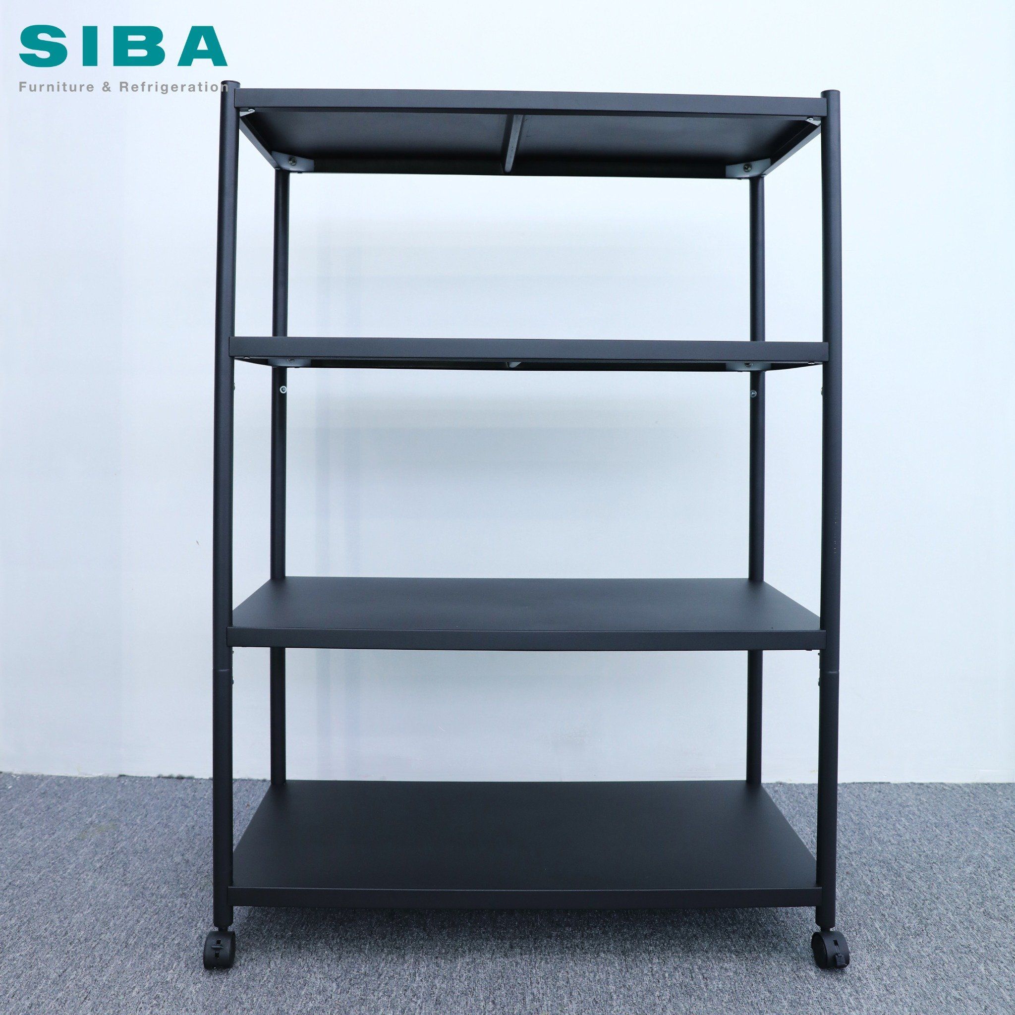  Kệ để đồ đa năng 4 tầng Inox sơn đen tĩnh điện 80cm 