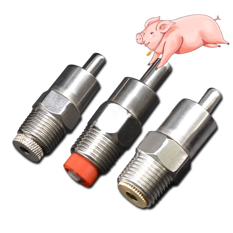  Núm uống nước tự động cho heo lớn ren ống 21 không gỉ cao cấp 