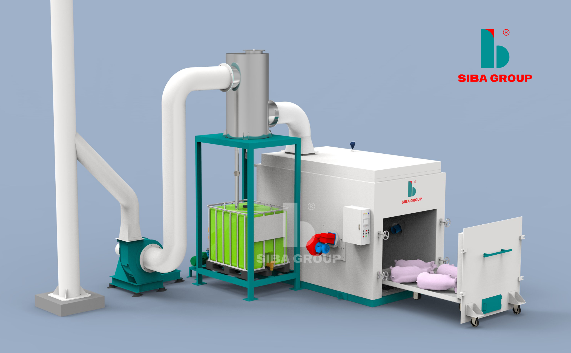  Hệ thống lò đốt xác heo có hệ thống xử lý khí 