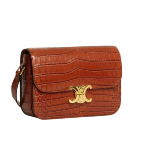  Celine Triomphe Shoulder Bag Crocodile Medium 