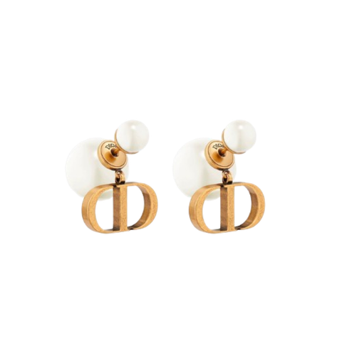  Bông Tai Dior Tribales Earrings Antique Gold-Finish 