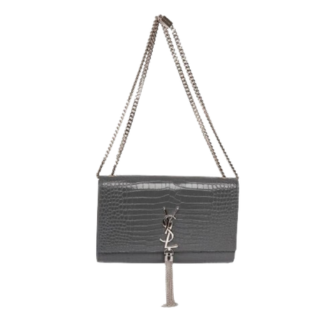  Saint Laurent Grey Small Croc Kate 