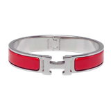  Hermes Narrow Clic H Bracelet Red 