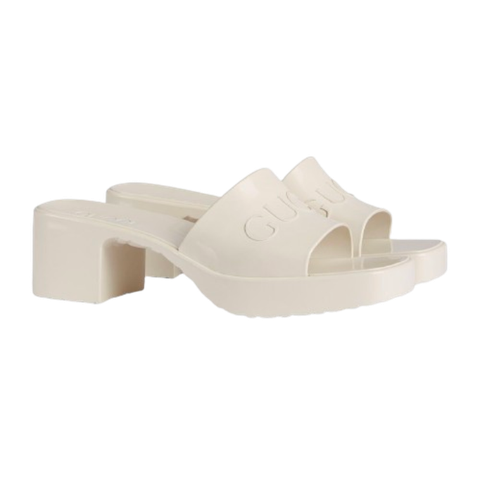  Guốc Gucci Slide Shoe ‘White’ 