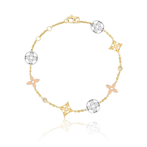  Louis Vuitton Idylle Blossom Bracelet, 3 Golds And Diamonds 