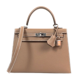  Hermès Kelly 25 Etoupe Epsom PHW 