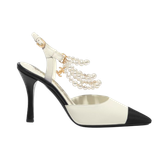  Chanel Pearl Slingbacks Lamskin 