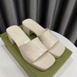  Guốc Gucci Slide Shoe ‘White’ 