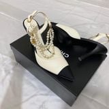  Chanel Pearl Slingbacks Lamskin 