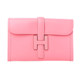  Hermes Pink Jige Clutch 