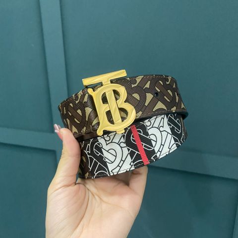  Belt Burberry Monogram Stripe E-Canvas 