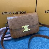  Celine Triomphe Shoulder Bag Crocodile Medium 