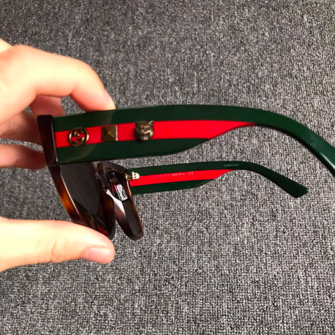  Brown Acetate Square Sunglasses 